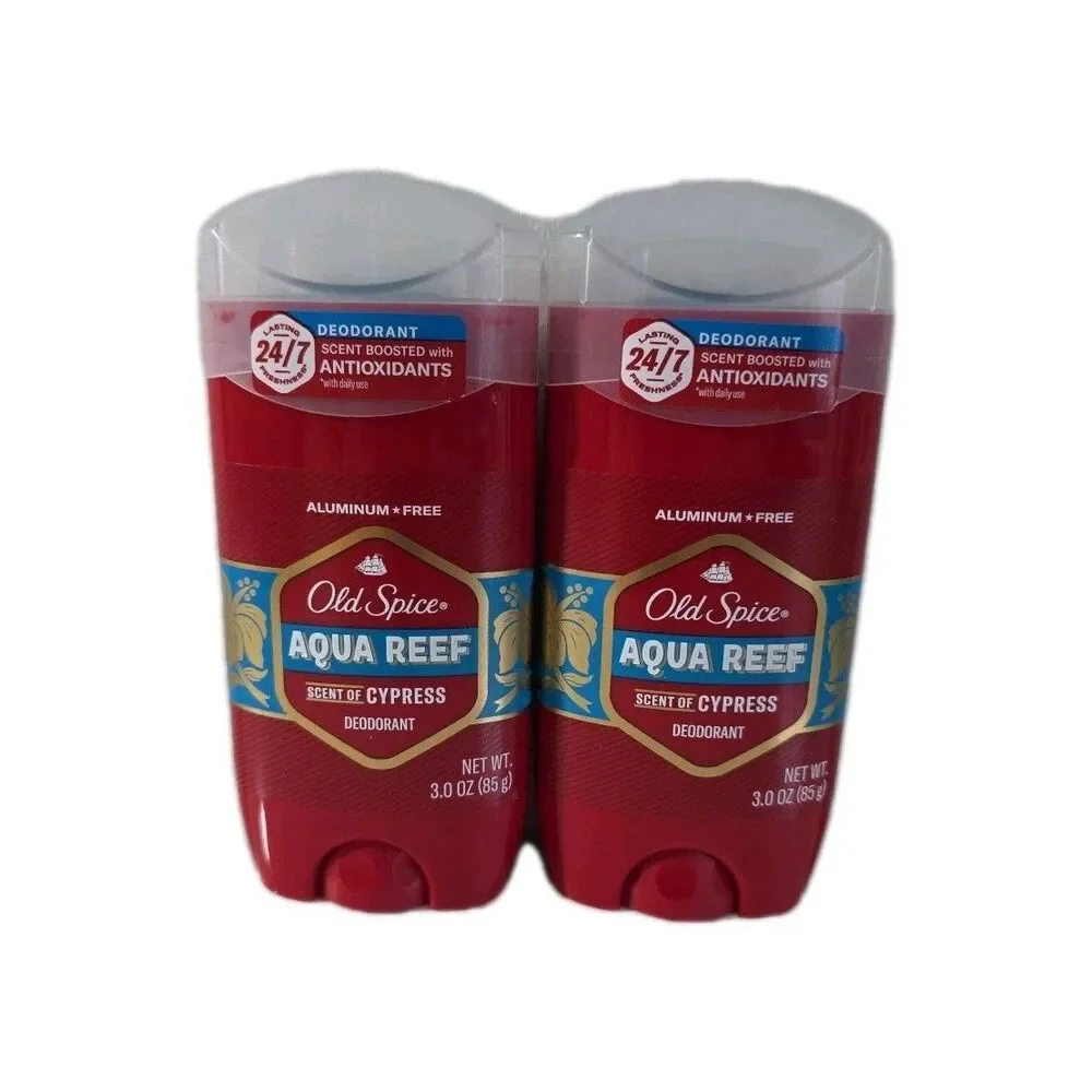 2pack Old Spice Red‎ Collection Deodorant for Men, Aqua Reef Scent, 3.8 oz